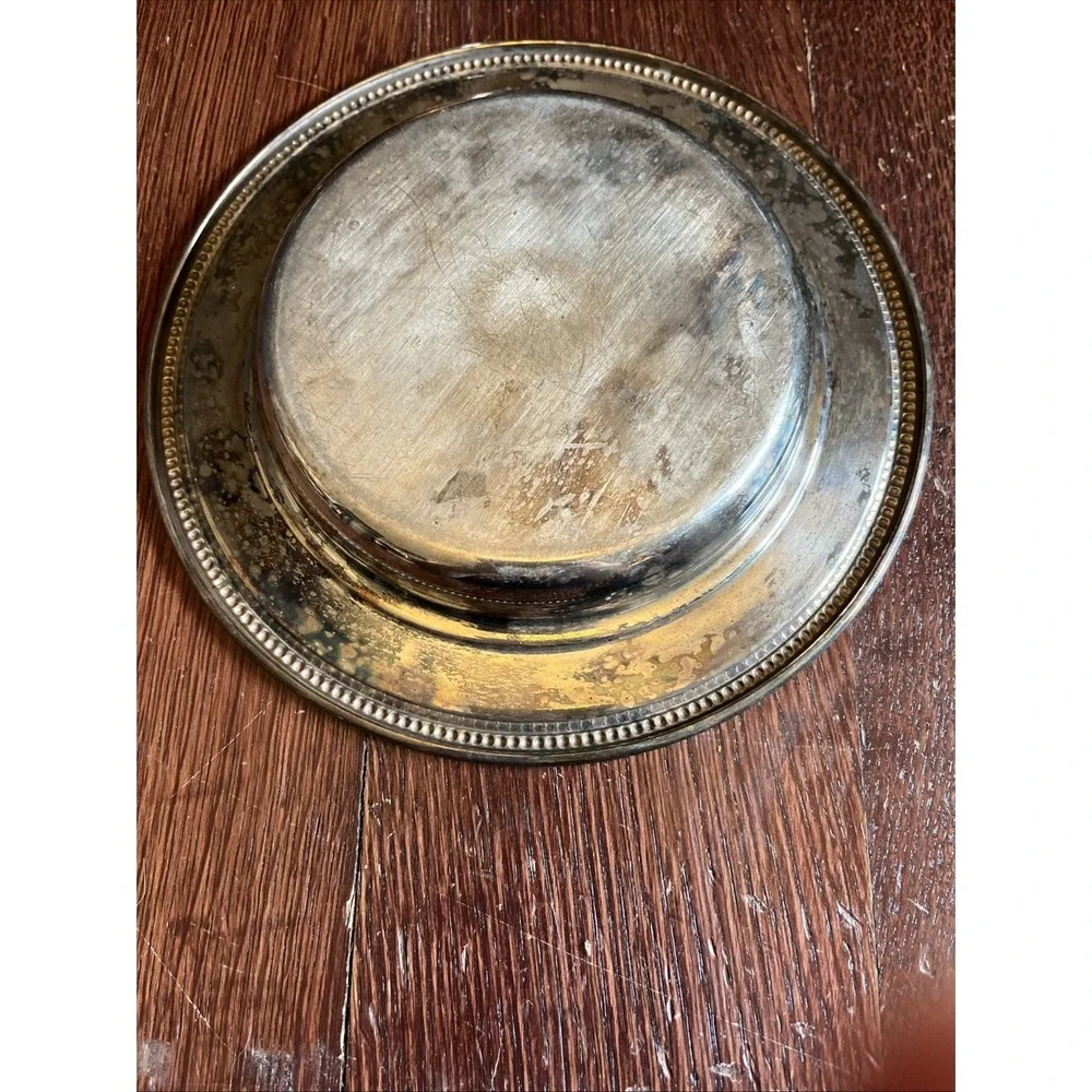 Vintage Oneida Silver‎ Colonial Suite Round Covered Butter Dish Silverplate